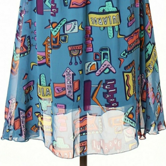 NWT LuLaRoe Small Blue Retro Vintage Maxi Skirt - Picture 3 of 5